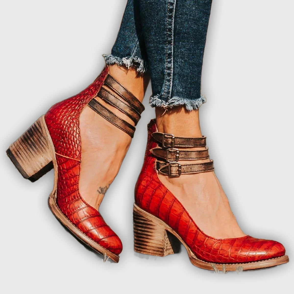 Ever - Women’s Round Toe Chunky Heels - Stylish Comfort for Every Occasion