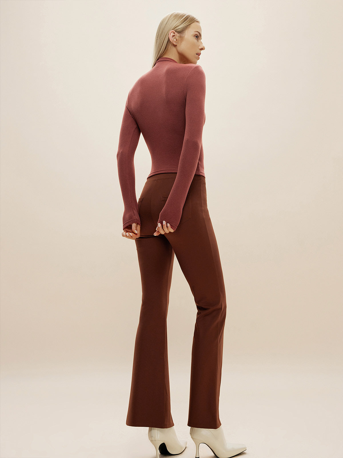 Solenne - STYLISH CROP TOP WITH MOCK NECK DESIGN