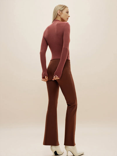 Solenne - STYLISH CROP TOP WITH MOCK NECK DESIGN