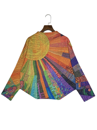 Lyra – VIBRANT 3D RAINBOW FLORAL CARDIGAN