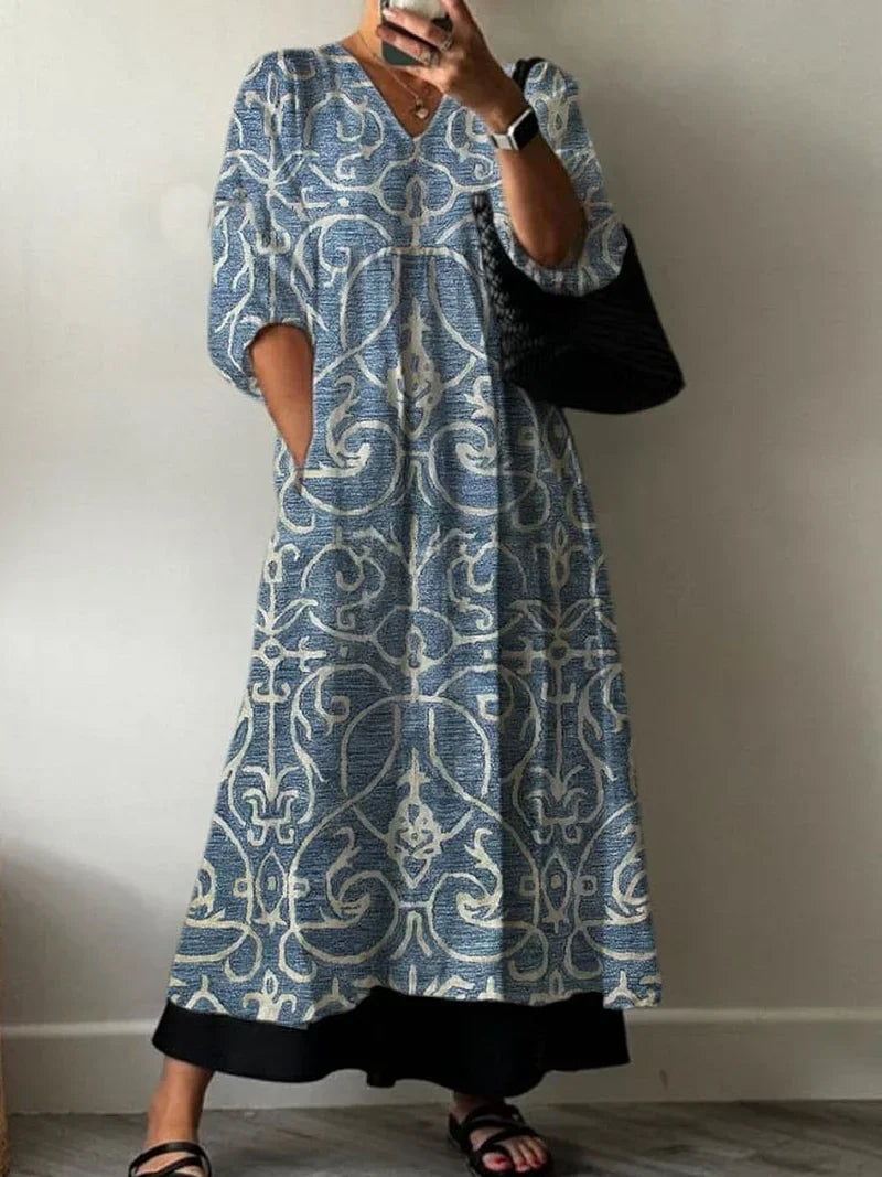 Karla - Elegant Print Dress