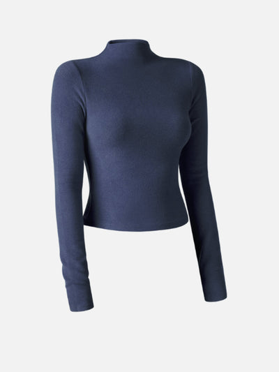 Solenne - STYLISH CROP TOP WITH MOCK NECK DESIGN
