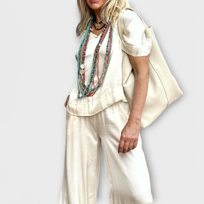 Leslie - Complete Blouse and Pants Hazel Elysian Elegance