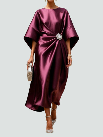 Maya™ - ELEGANT LONG DRESS WITH SATIN FINISH