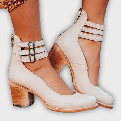 Ever - Women’s Round Toe Chunky Heels - Stylish Comfort for Every Occasion