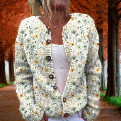 Lowri - Floral Print Cardigan