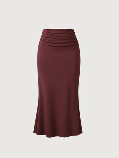 Orelie Maxi Skirt - ELEGANT LONG SKIRT WITH FLOWY SILHOUETTE