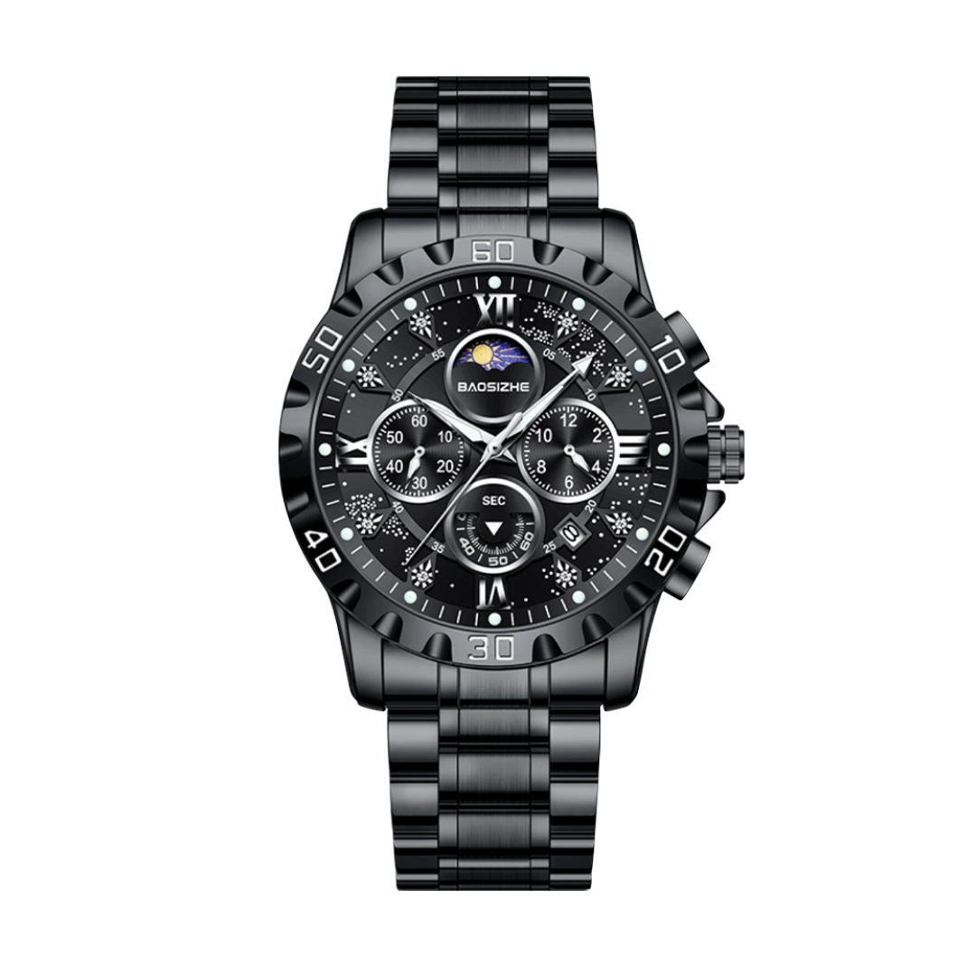 Rex | Opulent Chronograph Watch with Sleek Metal Band