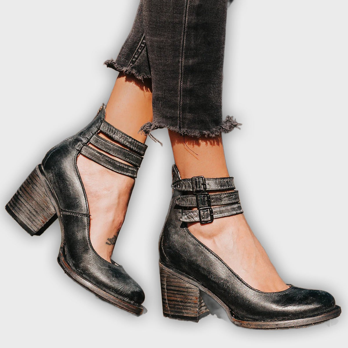 Ever - Women’s Round Toe Chunky Heels - Stylish Comfort for Every Occasion
