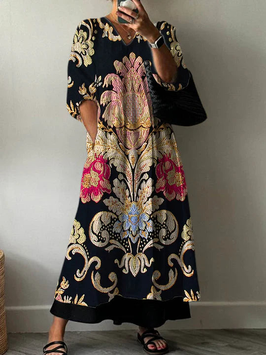 Coney -Elegant Print Dress