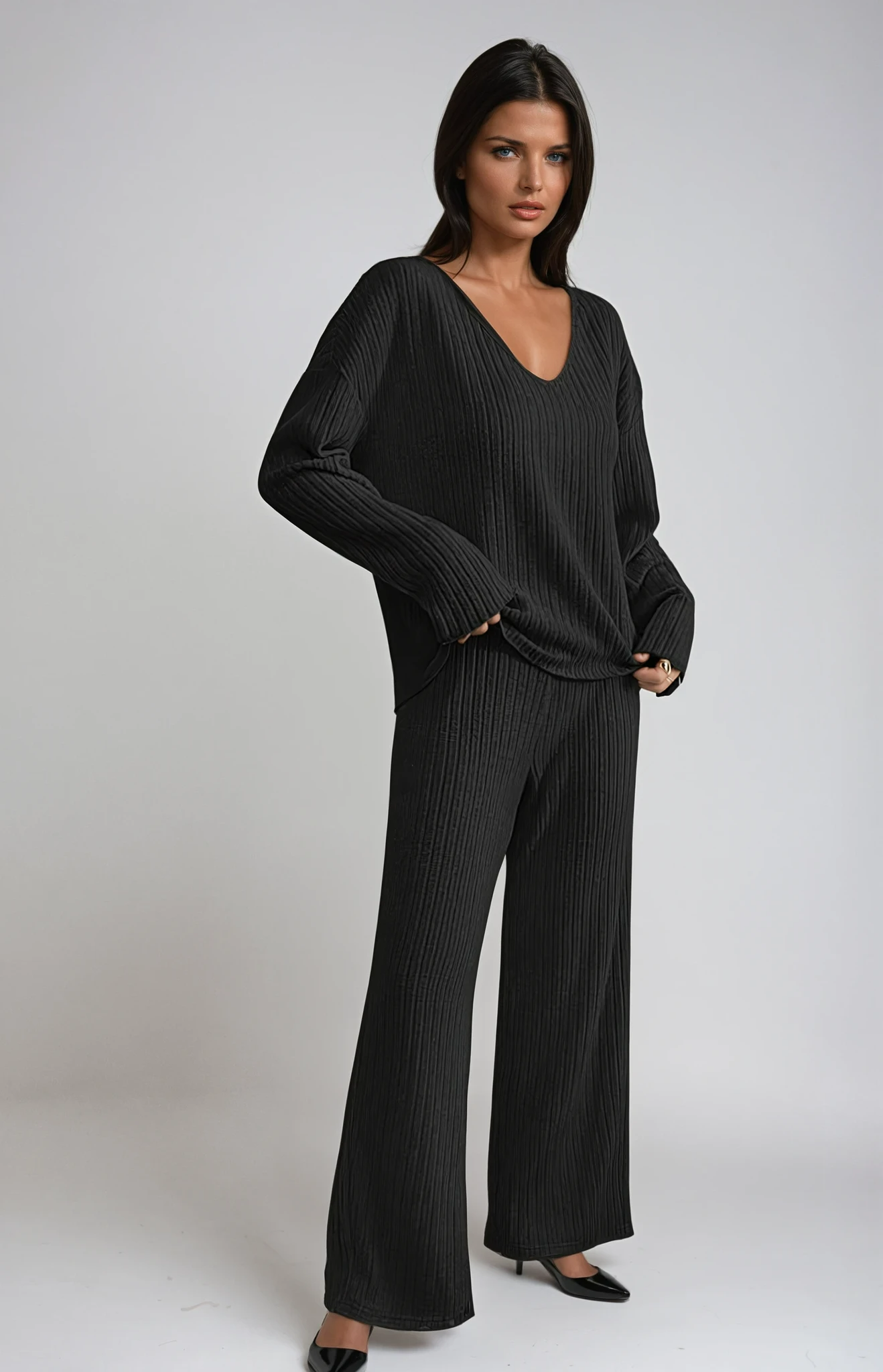 Vayla - COZY RIBBED LOUNGE SET WITH RELAXED FIT