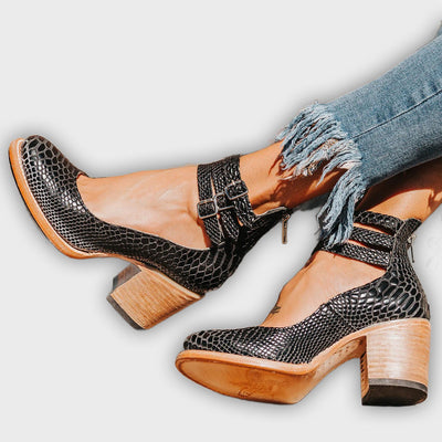 Ever - Women’s Round Toe Chunky Heels - Stylish Comfort for Every Occasion