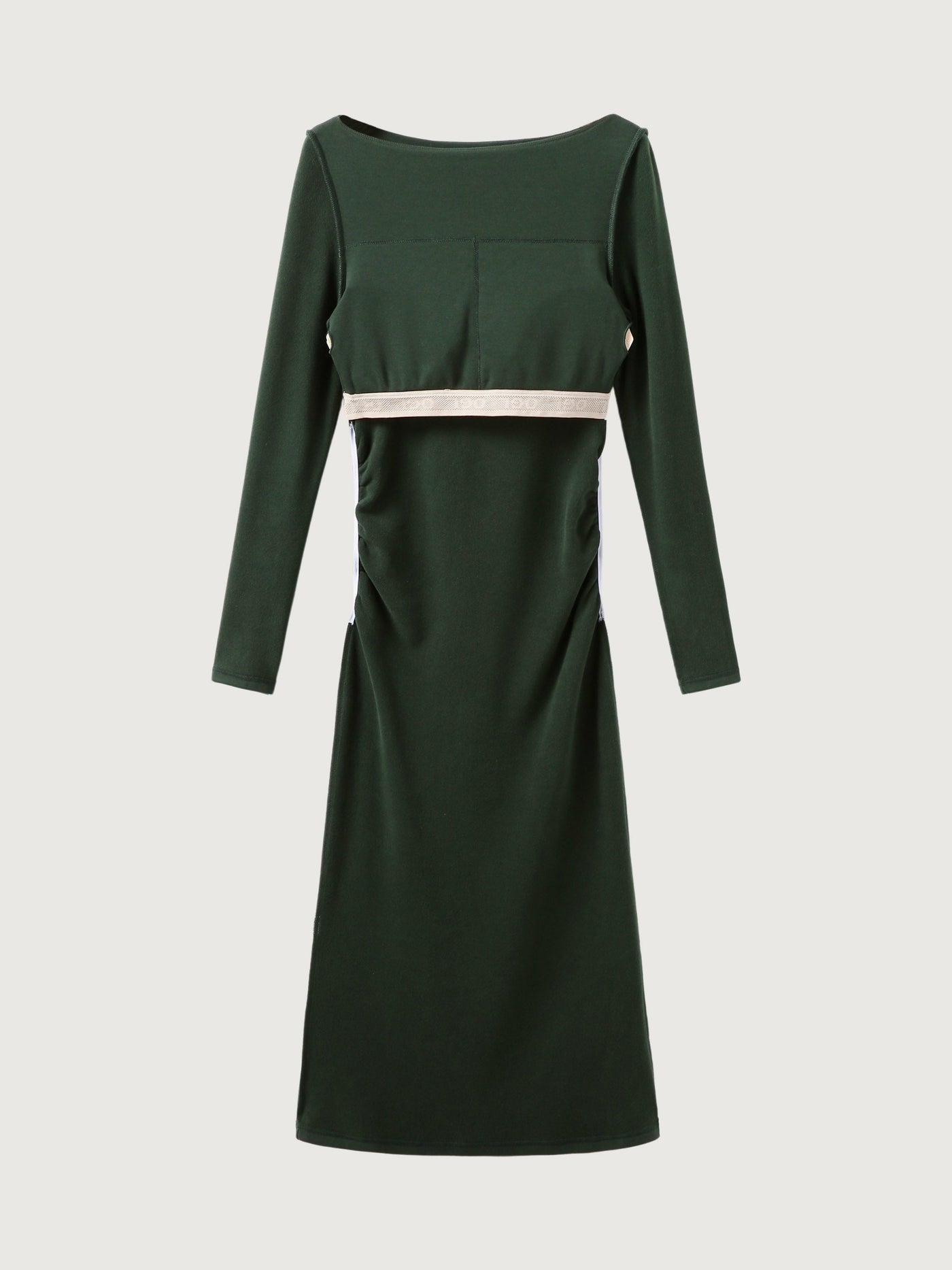 Thalina Ruched Sides Brami Midi Dress - FLATTERING, RUCHED MIDI DRESS WITH ADJUSTABLE SIDES