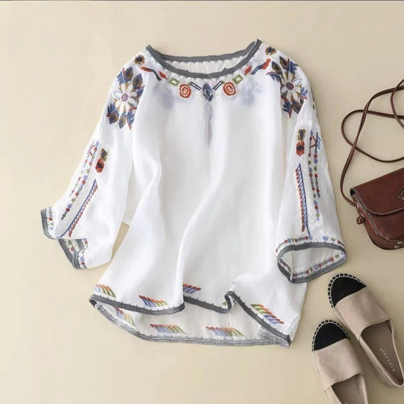 NORA™ LINEN BLOUSE