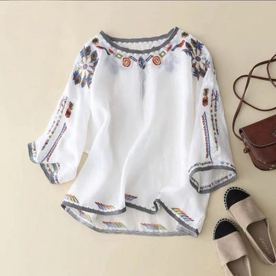 NORA™ LINEN BLOUSE