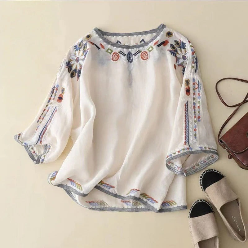 NORA™ LINEN BLOUSE