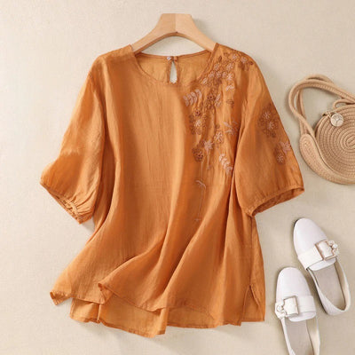 MONICA LINEN BLOUSE