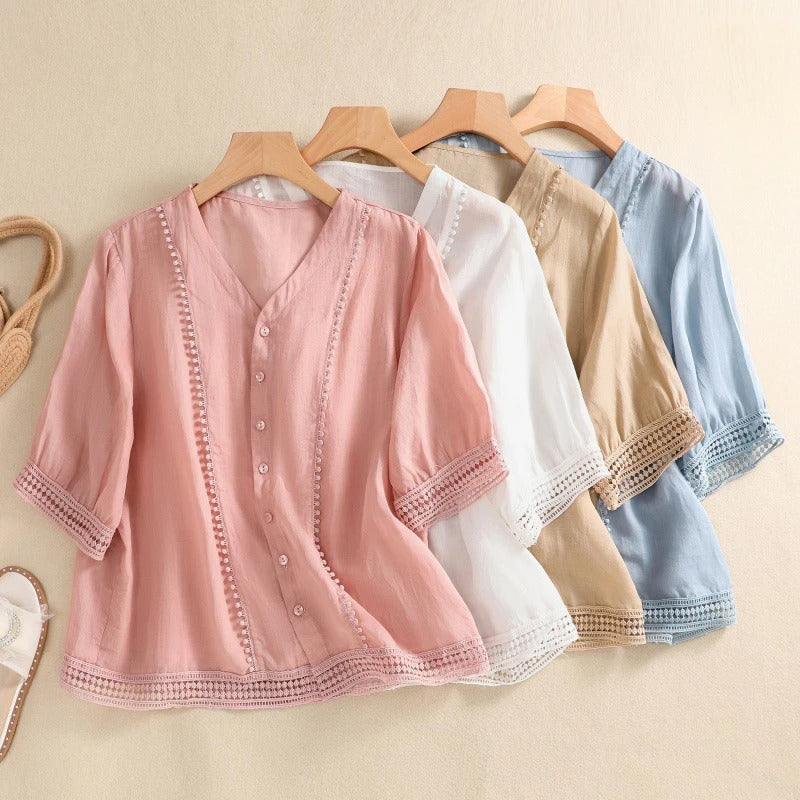 SAMERA LINEN BLOUSE