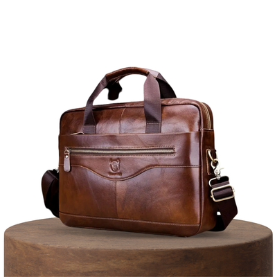 Anthony - Modern Leather Briefcase - Crossbody Bag