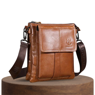 Colton - Slim Leather Crossbody with Flap Pocket Design