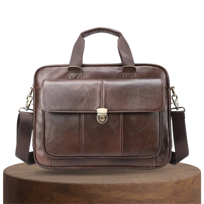 Wyatt - Heritage Leather Briefcase with Secure Lock Flap