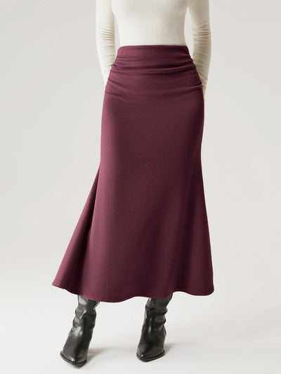 Orelie Maxi Skirt - ELEGANT LONG SKIRT WITH FLOWY SILHOUETTE