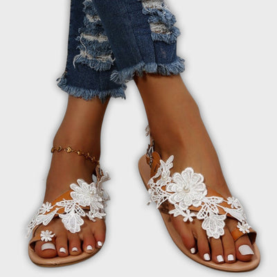 Beatrice - Boho Chic Comfortable Sandals with Floral Design