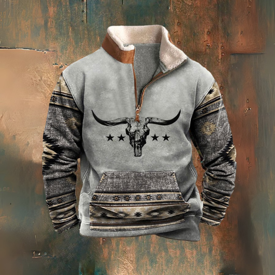 Yellowstone Rodeo — Sherpa Half-Zip Jacket