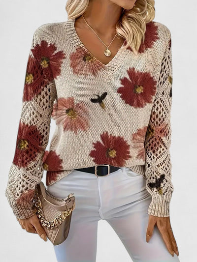 Sadie - ELEGANT SWEATER WITH FLORAL PATTERN