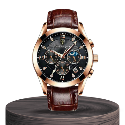 Darian | Classic Textured Leather Strap Watch
