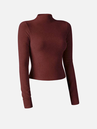 Solenne - STYLISH CROP TOP WITH MOCK NECK DESIGN
