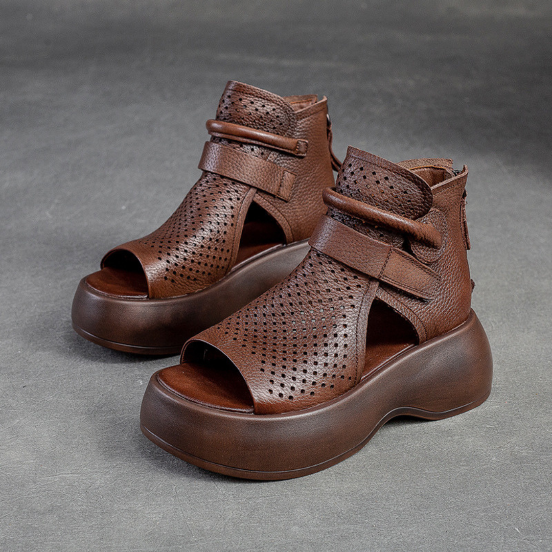 Federica - Timeless leather orthopedic sandals