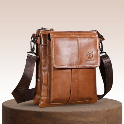 Colton - Slim Leather Crossbody with Flap Pocket Design