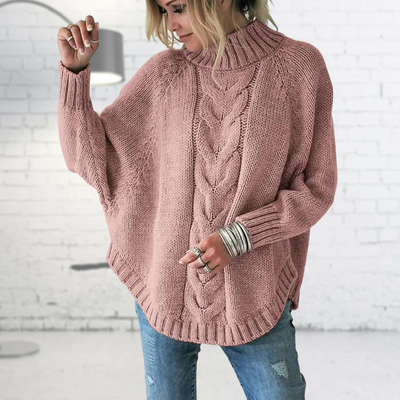Elysian - Knit Sweater with Cable Pattern