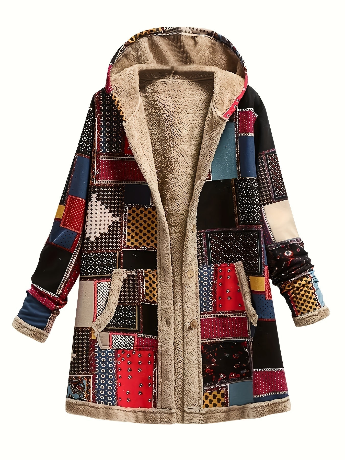 Arwen – PLUSH PRINTED HOODED JACKET