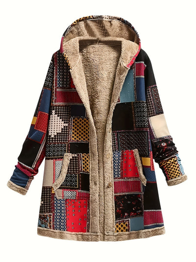 Arwen – PLUSH PRINTED HOODED JACKET