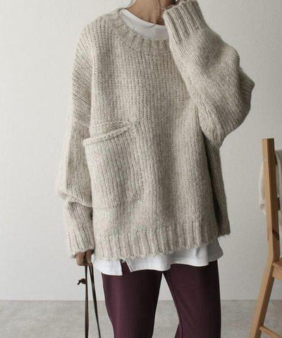 Callie - OVERSIZED SWEATER WITH FRONT POCKET