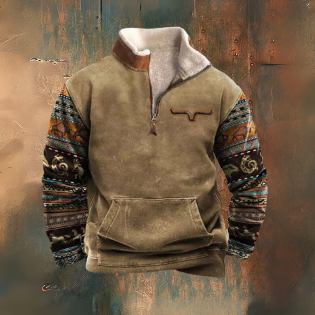 Yellowstone Rodeo — Sherpa Half-Zip Jacket