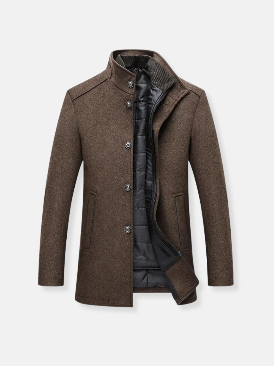 William - Wool trench coat for men
