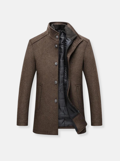 William - Wool trench coat for men