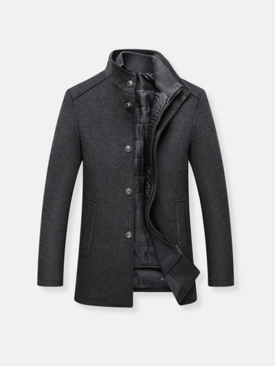 William - Wool trench coat for men