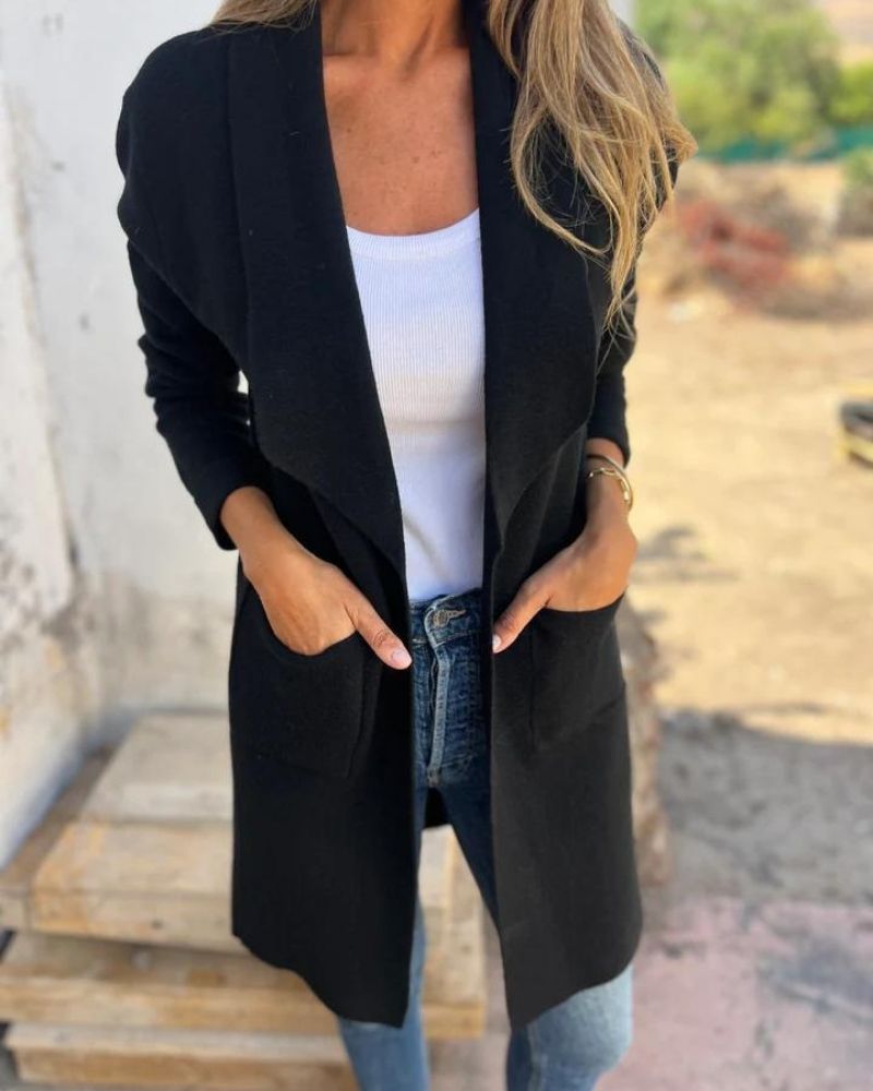 EIGONA - CASUAL CARDIGAN WITH LAPELS