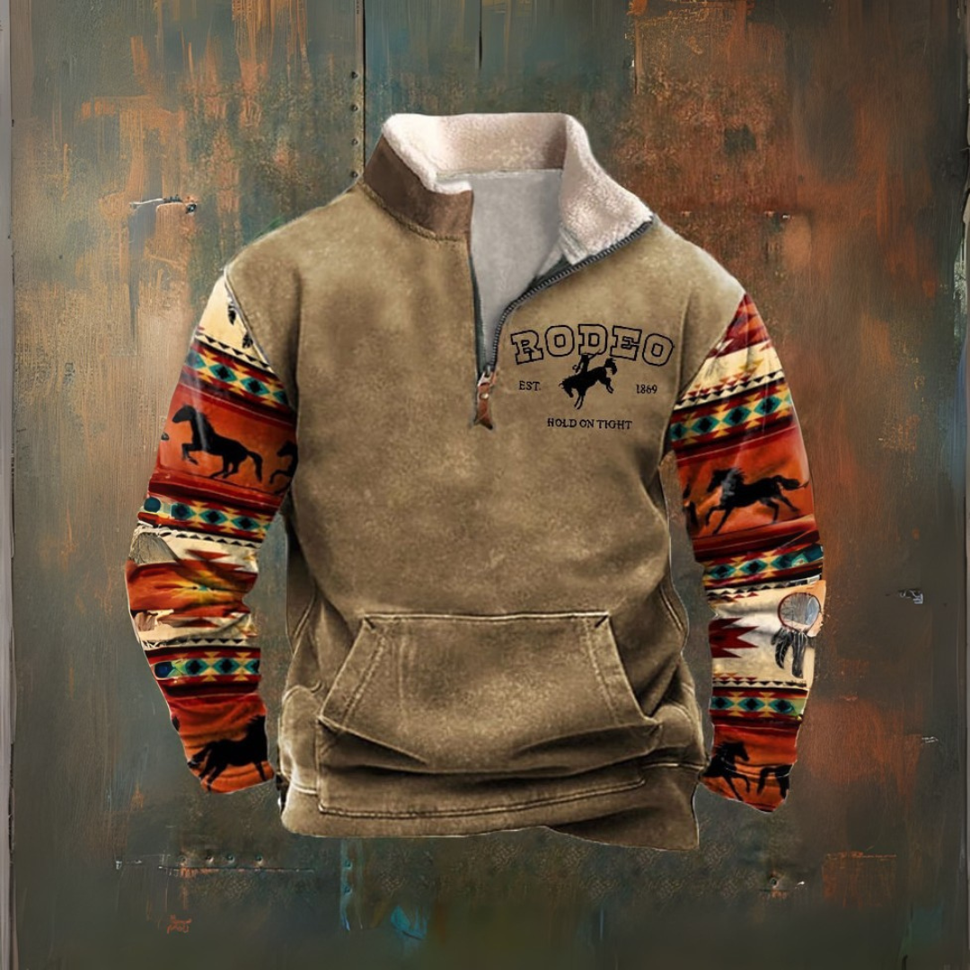 Yellowstone Rodeo — Sherpa Half-Zip Jacket