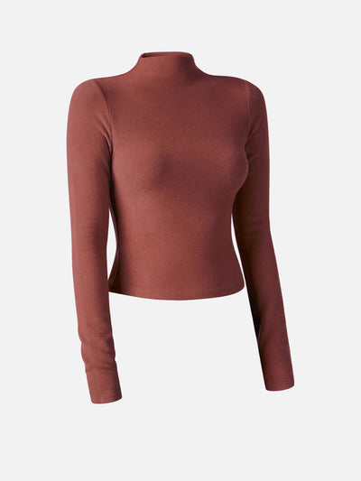 Solenne - STYLISH CROP TOP WITH MOCK NECK DESIGN