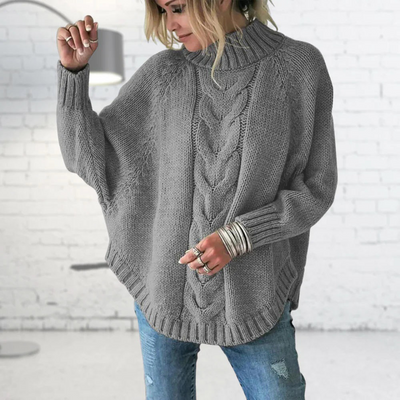 Elysian - Knit Sweater with Cable Pattern