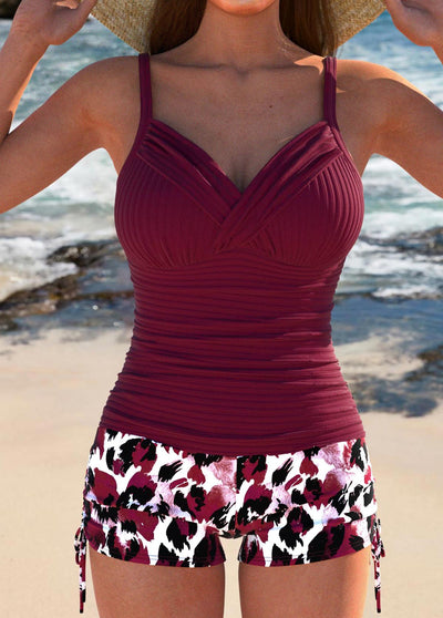 Elizabeth - Elegant Leopard Tankini Set