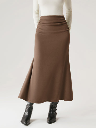 Orelie Maxi Skirt - ELEGANT LONG SKIRT WITH FLOWY SILHOUETTE