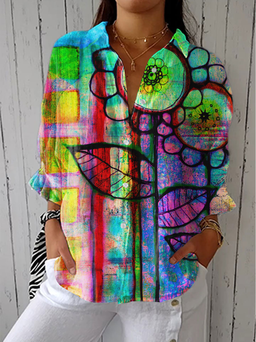 Fenna - Artistic Bloom Blouse