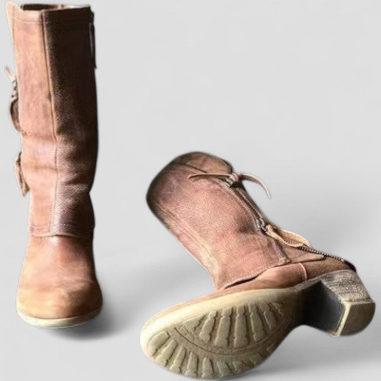 Lisette - Women's Winter Cowgirl Boots with Warm Lining and Heel