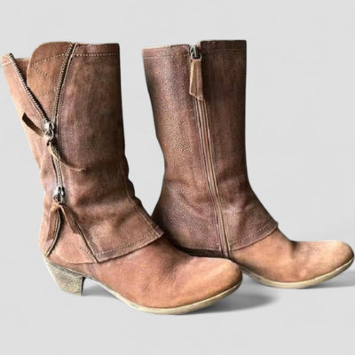 Lisette - Women's Winter Cowgirl Boots with Warm Lining and Heel